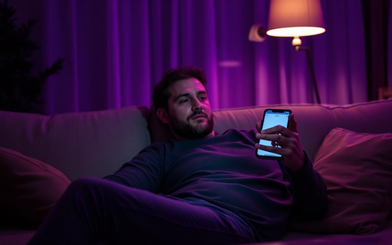 A person asking an AI assistant on their phone for a local recommendation